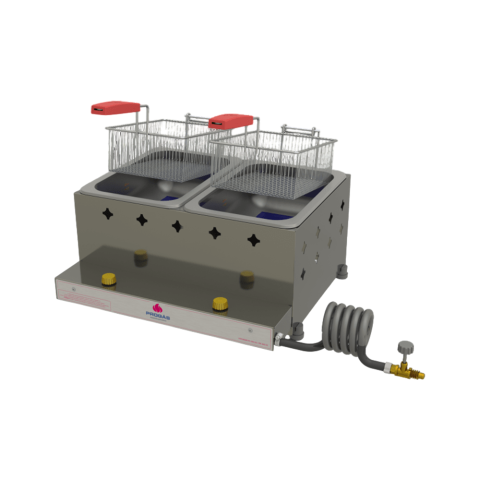 Fritadeira Inox a Gás 2 Cestos 4 Litros PR-20 G – Progás
