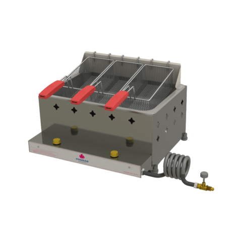 Fritadeira Inox a Gás 3 Cestos 7 Litros PR-30 G – Progás