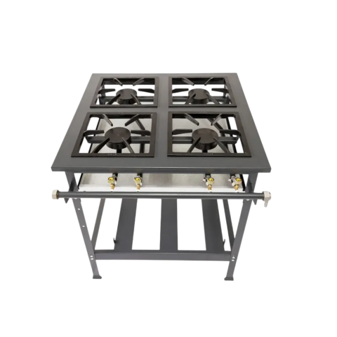 Fogão Alta Pressão 4 Bocas Ferro Fundido – Metal Brey