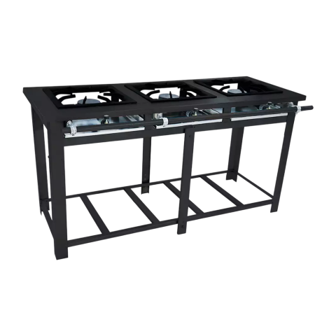 Fogão Industrial Maxi Venâncio 3 Bocas MAP3P Alta Pressão