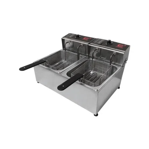 Fritadeira Elétrica 16 L 2 Cubas Inox Edanca FED‑16