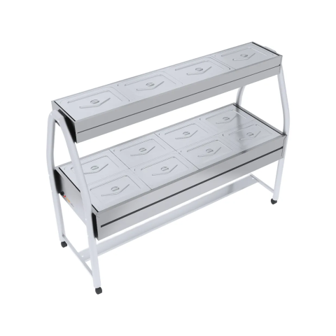 Balcão Buffet Self Service 8 Cubas Quentes 4 Frias Duplo