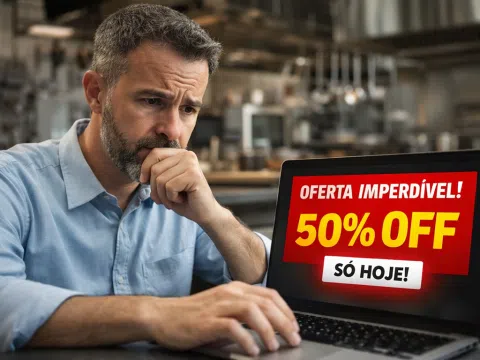 Atenção redobrada com ofertas na internet / Ilustração com IA